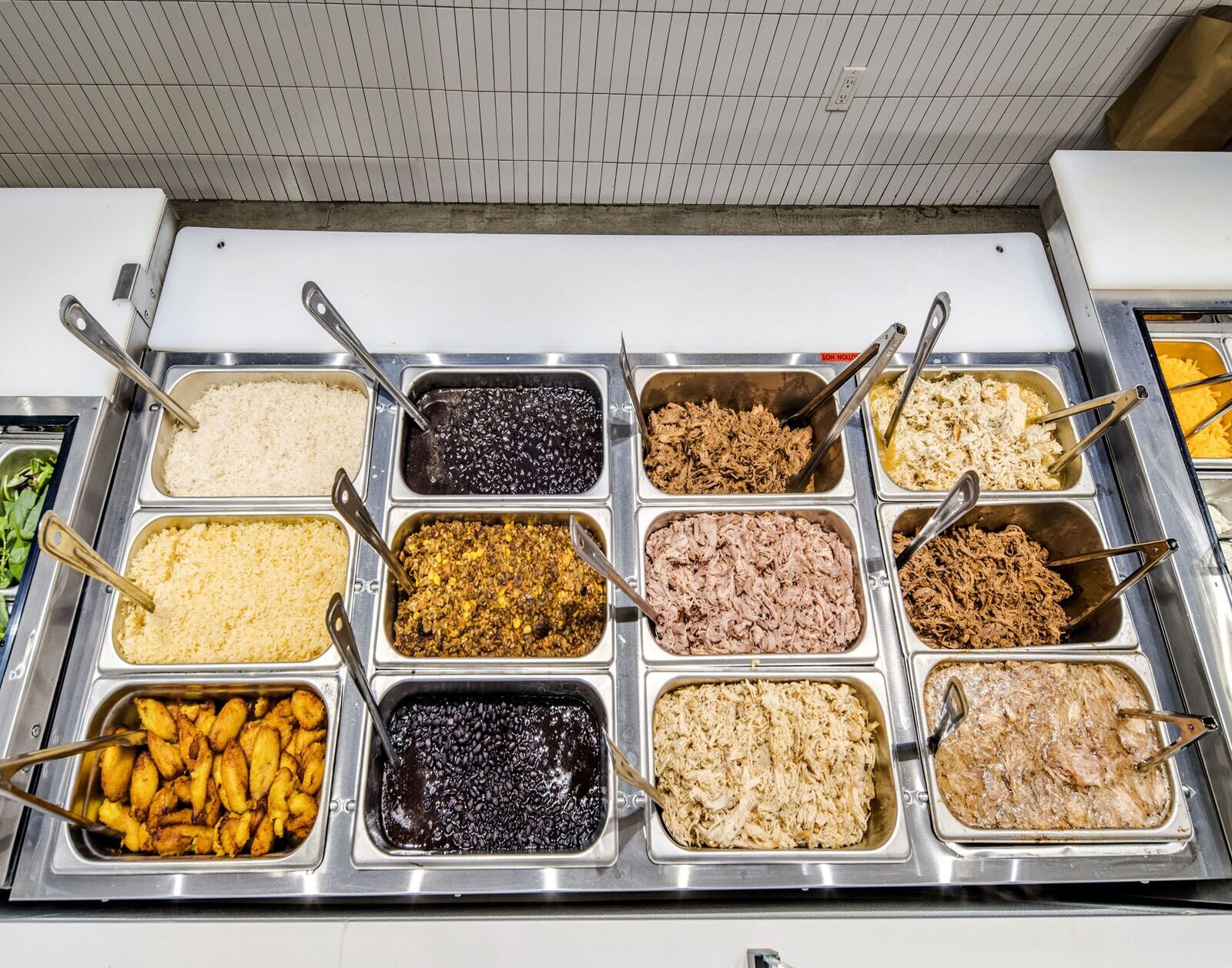 Assorted protein fillings.