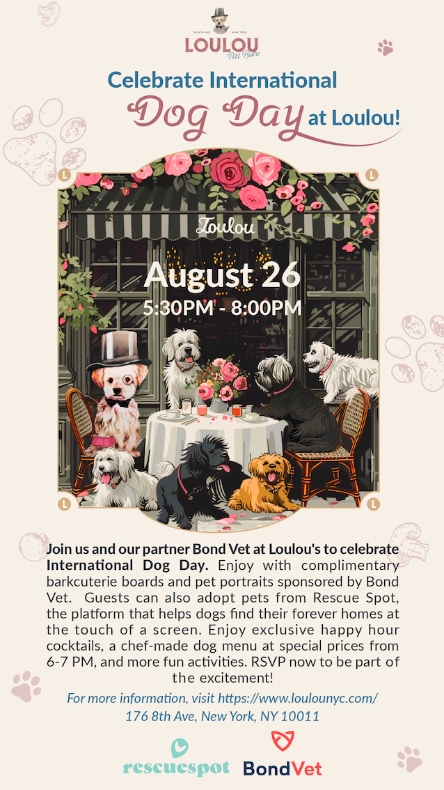 Celebrate International Dog Day at Loulou