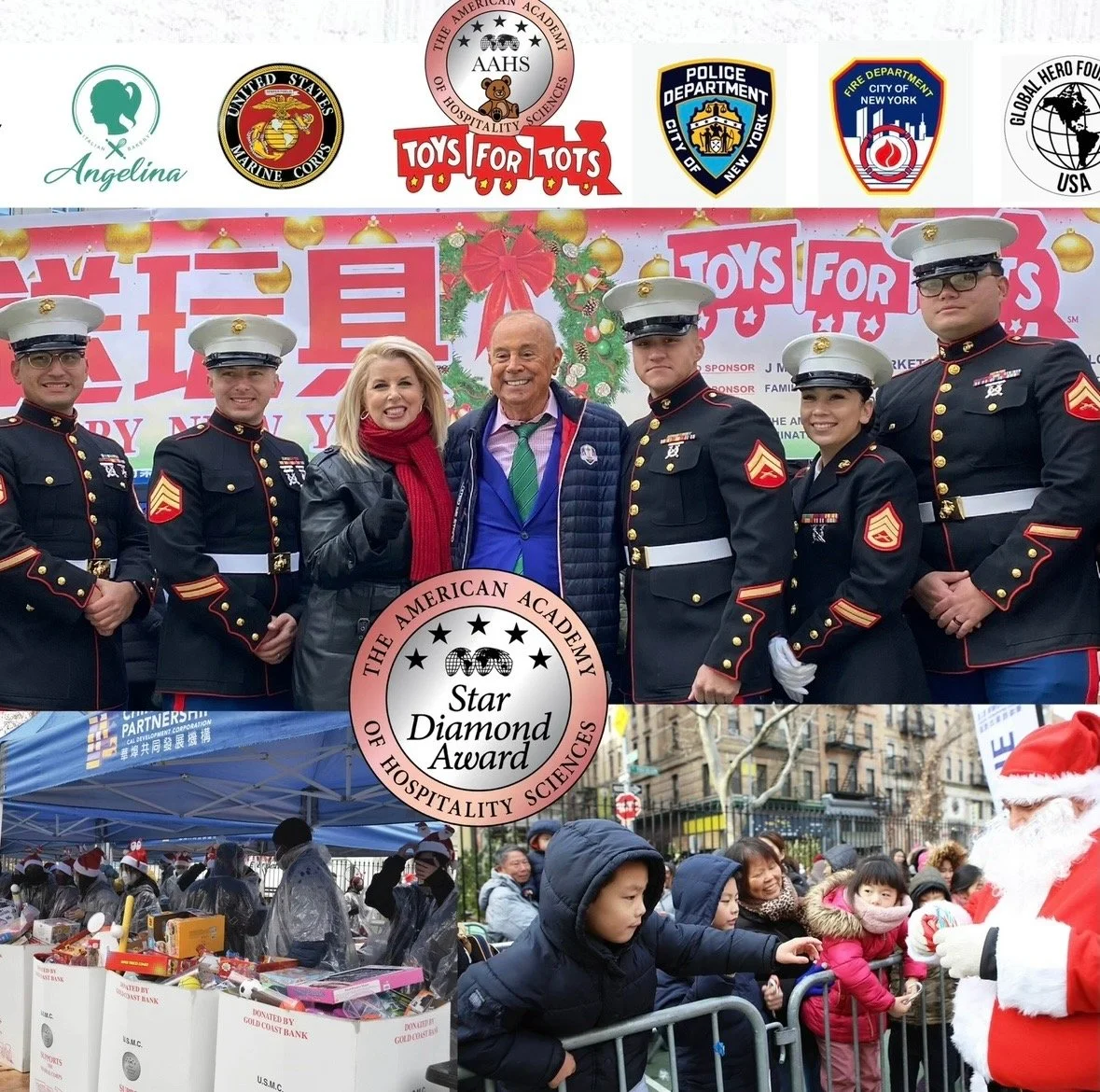 Angelina Bakery Annual Toys for Tots Charity Events