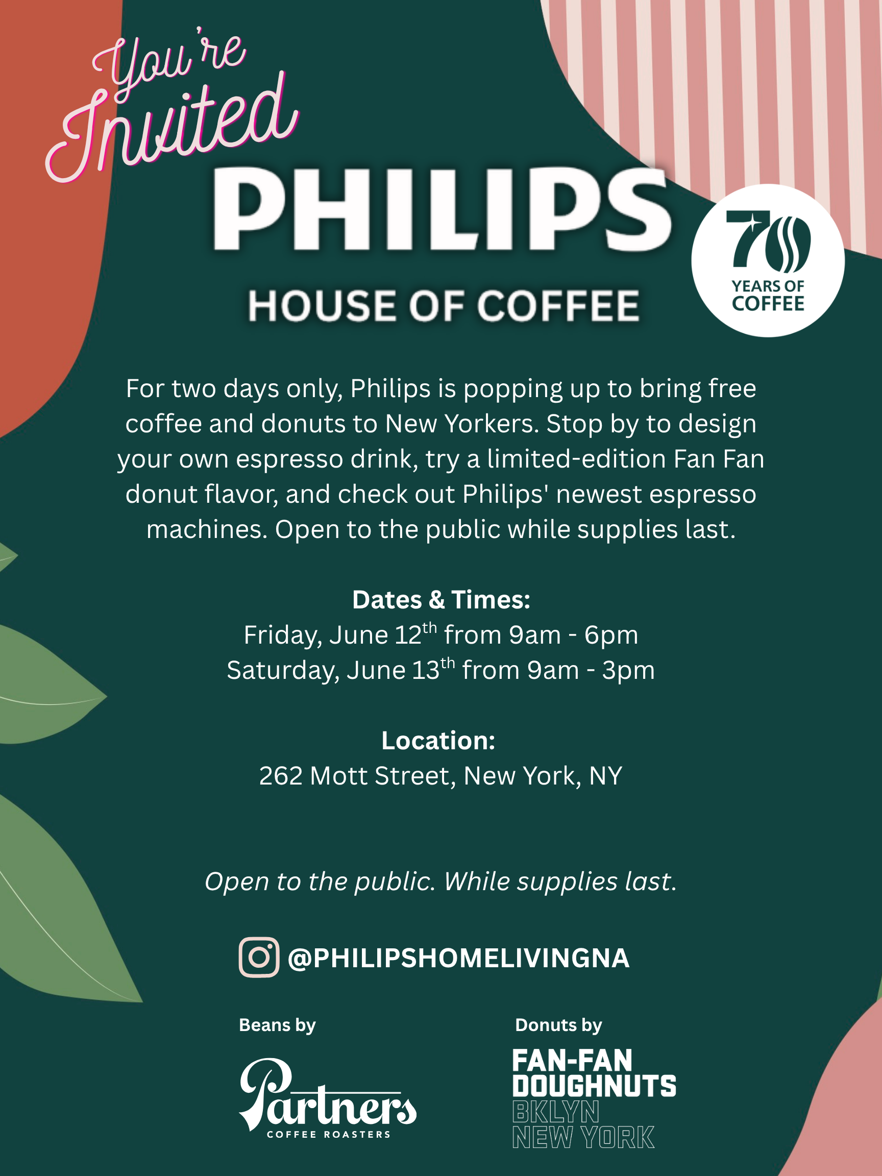 Philips House of Coffee Pop Up 6/12-6/13