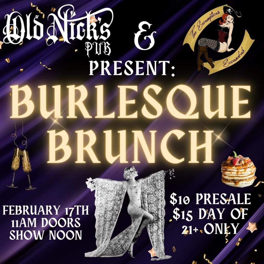 For all you bishes always complaining that my shows are too late, come to brunch! Saturday the 17th at Old Nick's at noon.