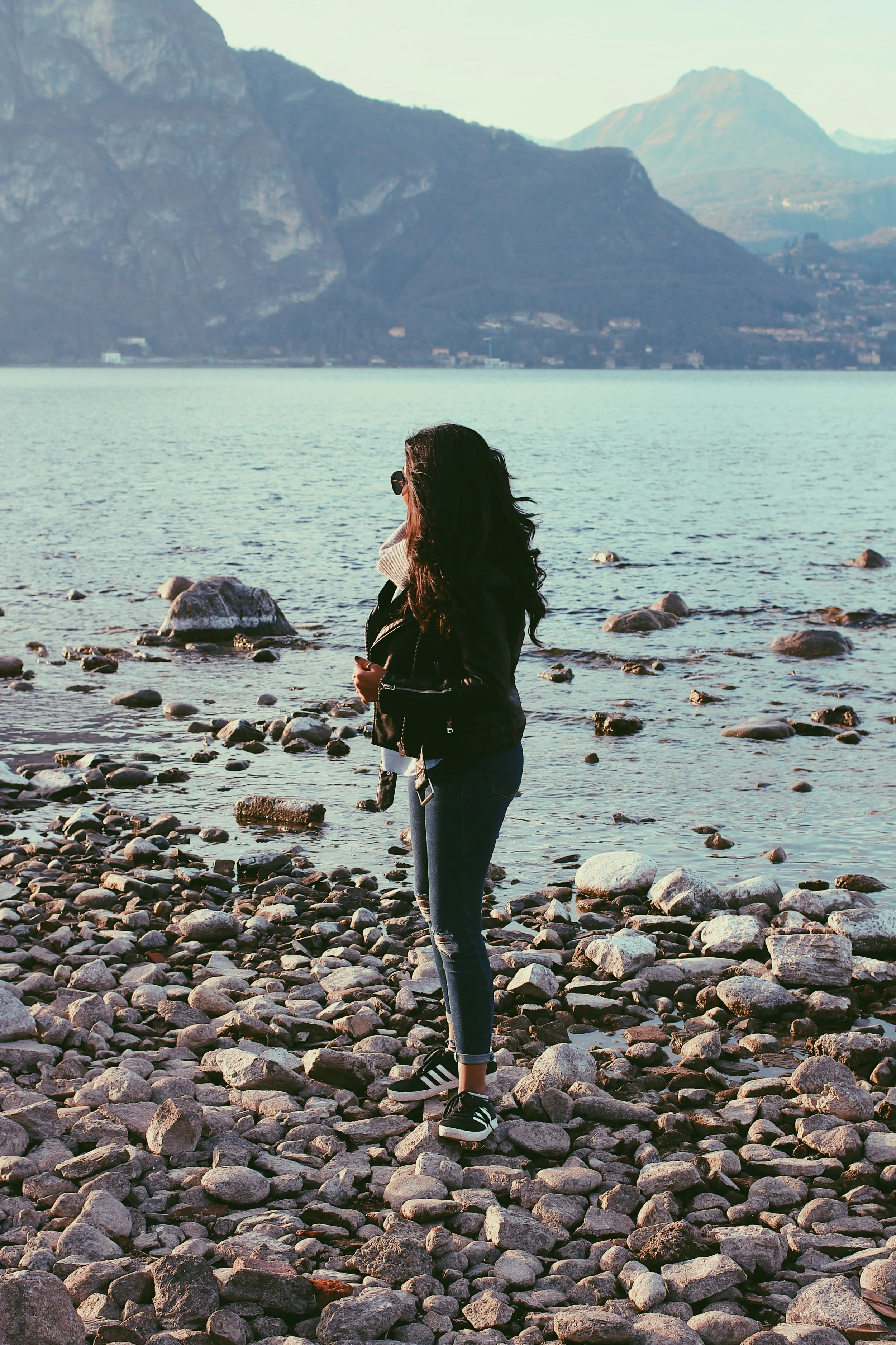Enjoying the moments in Lake Como, Italy.