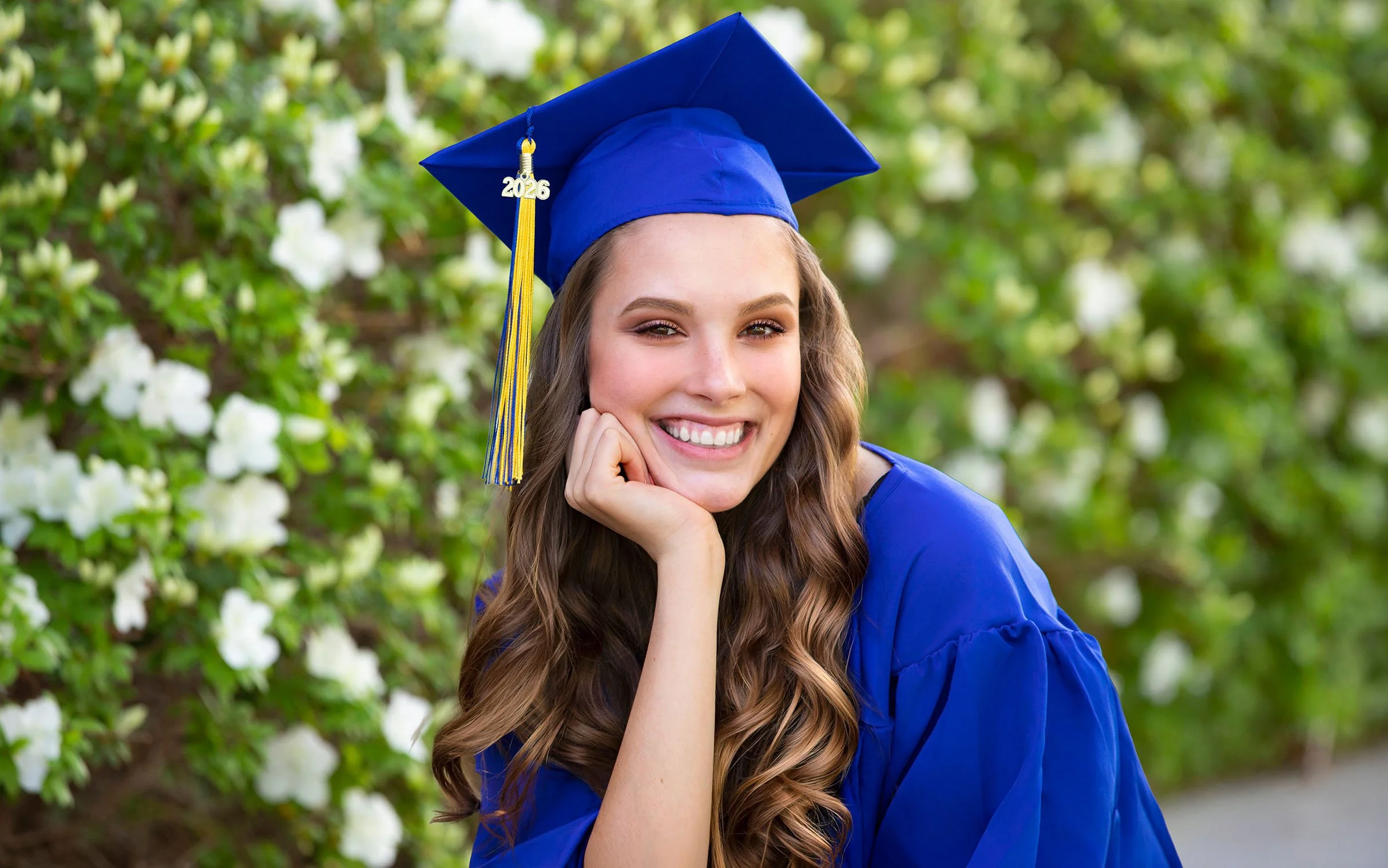 Cap and gown senior photos in Tulsa, Oklahoma taken by Tulsa senior photographer Jamil Gotcher