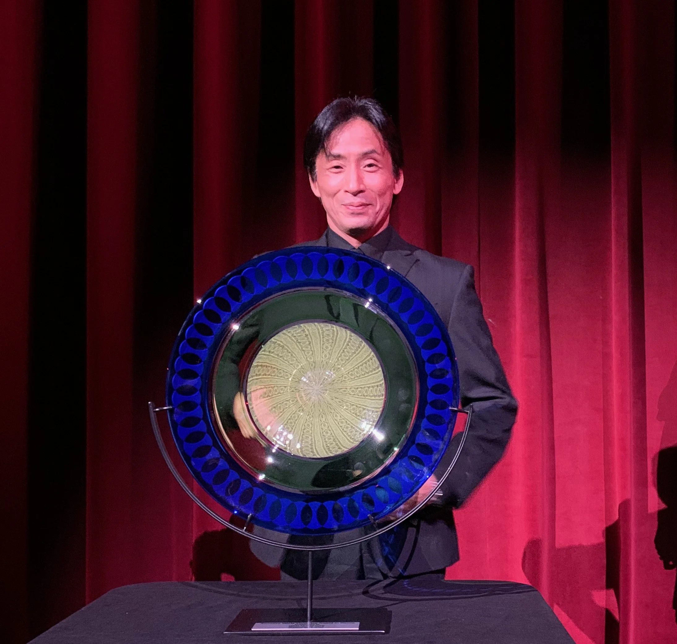 gen horiuchi receiving the 2019 Annelise Mertz Visionary Award in Dance at an evening of ballet stars 2 at the edison theatre, september 28, 2019.