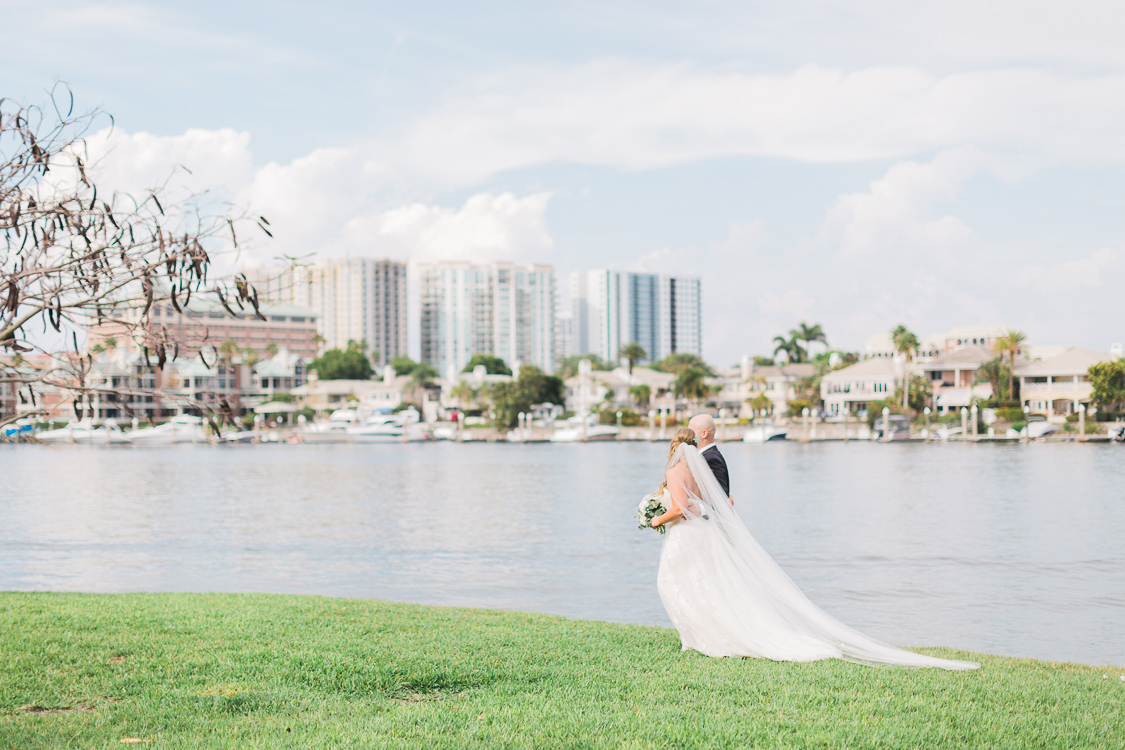 Tampa Film Fine Art Wedding Photographer | Romantic Davis Islands Club Outdoor Wedding