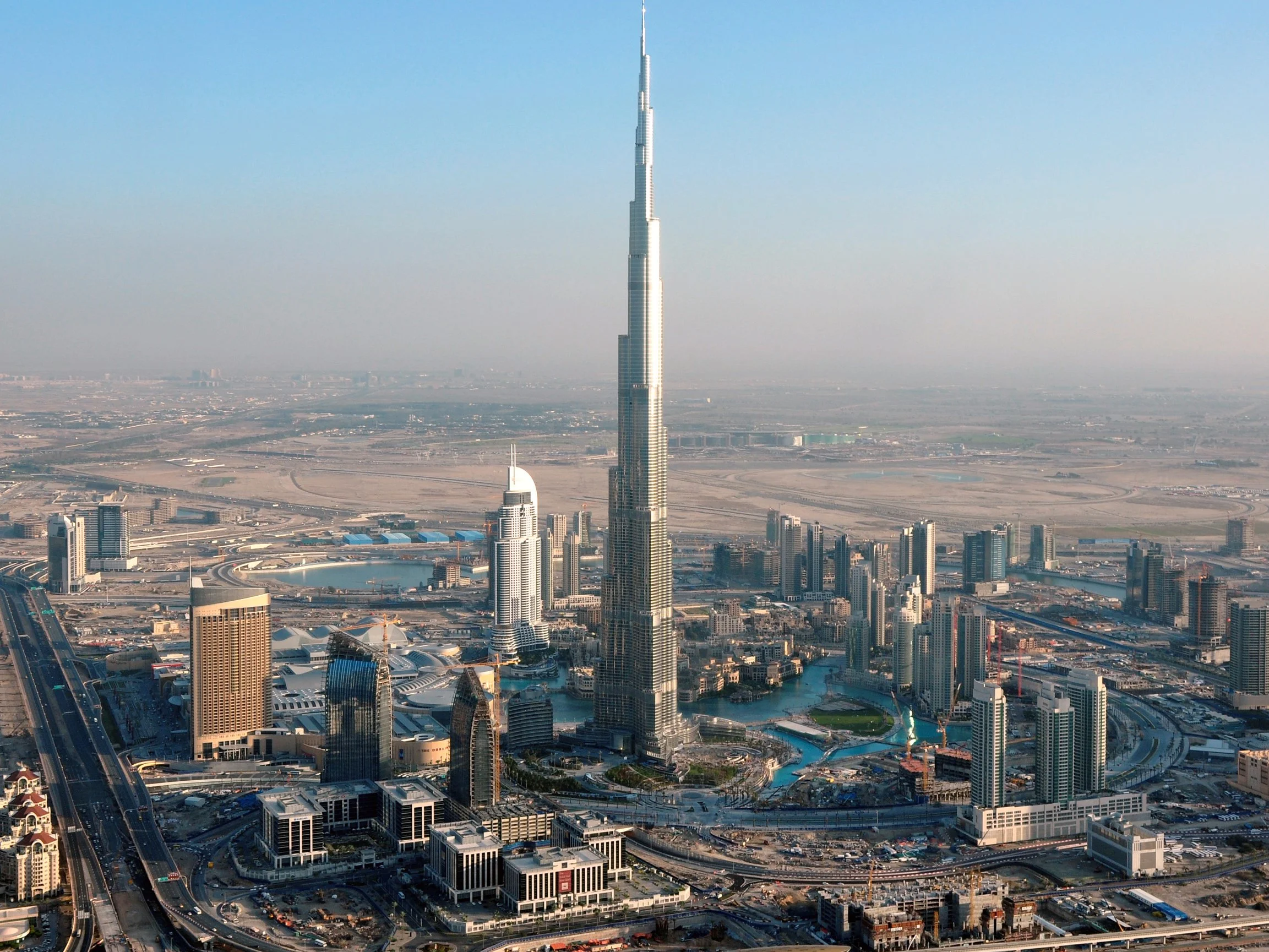 Dubai's Burj Khalifa is the tallest building in the world, standing at 2,716 ft.
