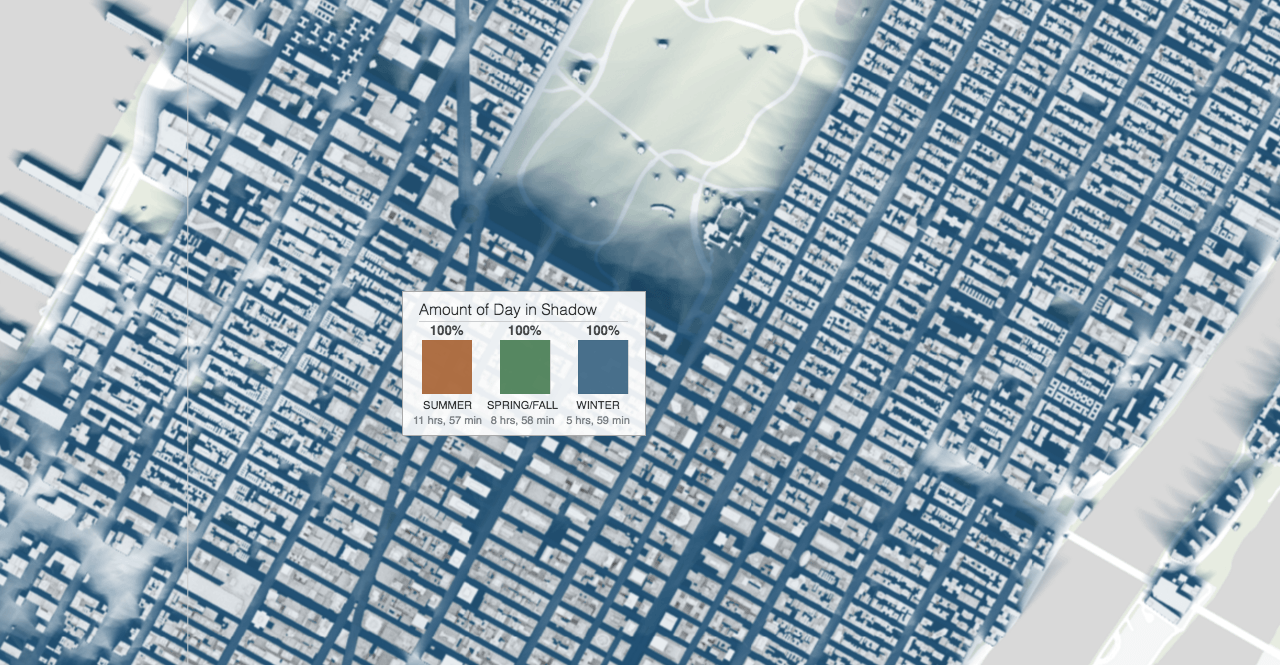 This Map Reveals The Shadows Cast By Bvery New York City Building