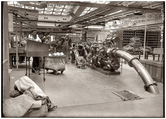 N.Y. Post Office Pneumatic Tube” c. 1912.