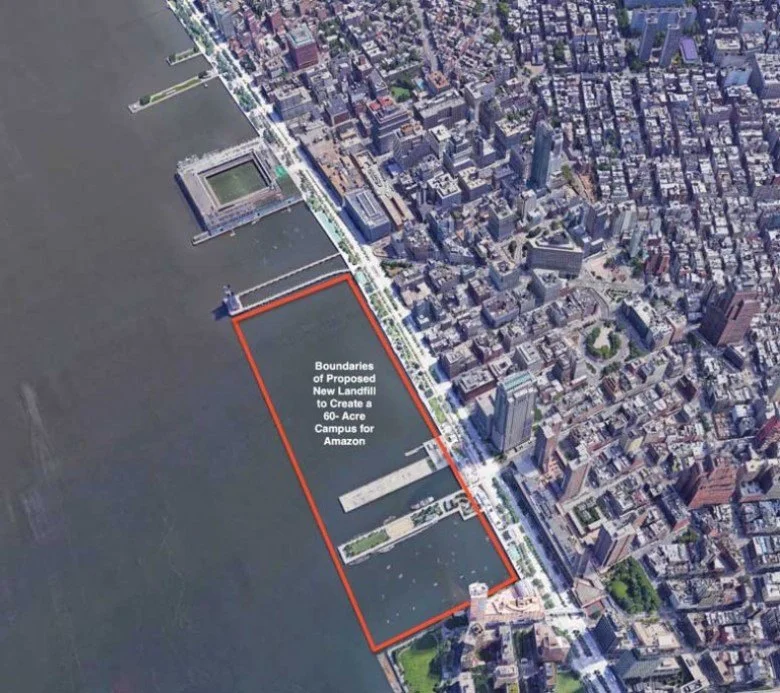 Real Estate Investor Wants Amazon To Build Second Headquarters On The Hudson River Landfill
