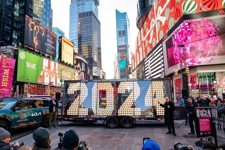 The ‘2024’ Numerals Have Arrived in Times Square!
