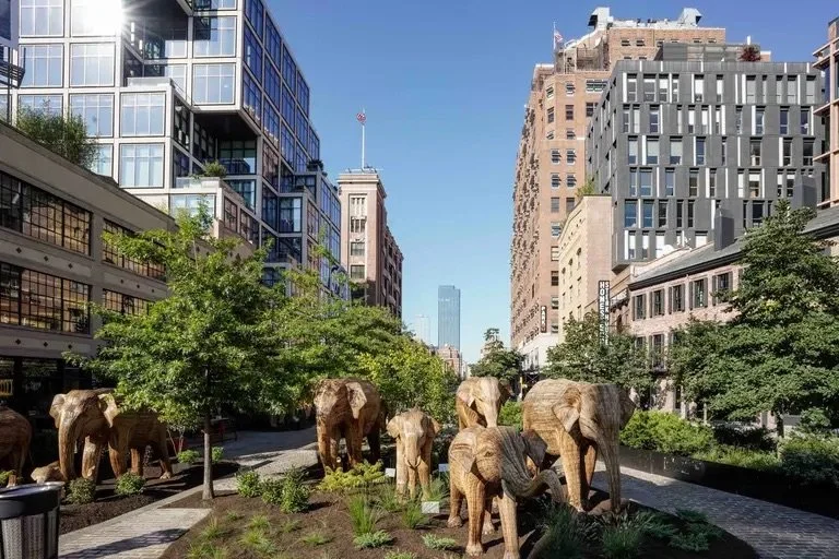 100 Life-Size Elephant Sculptures Migrate Through the Meatpacking District