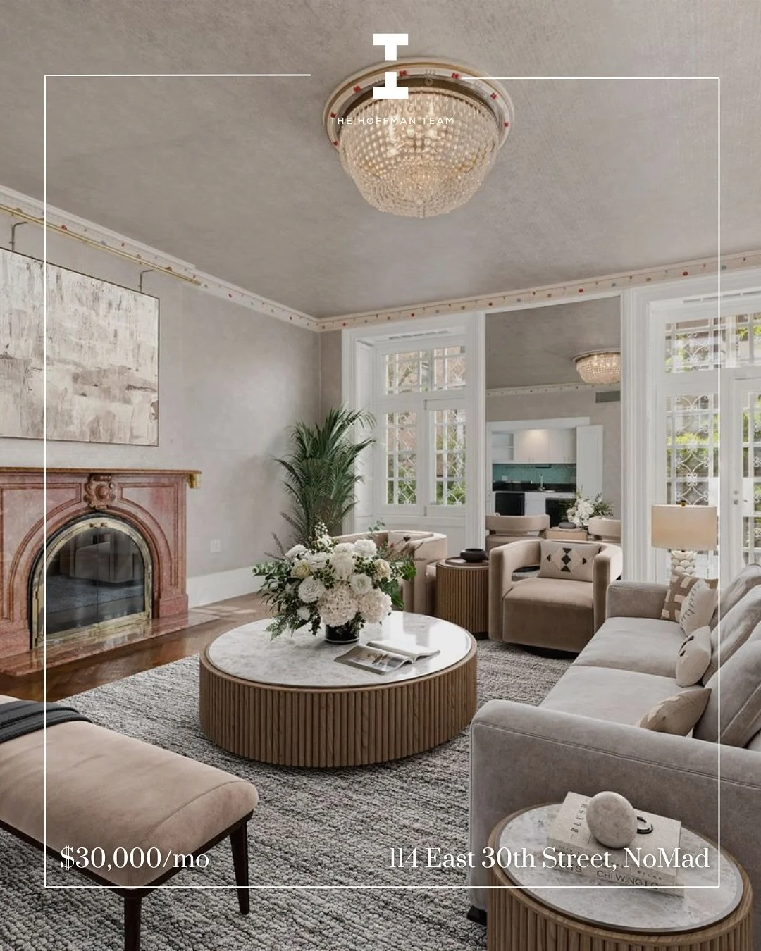 🔑For Rent
6,000 Sq. Ft. of Versatile Luxury Space!

$30,000/mo
5 Beds | 7 Baths 

- 20-foot-wide townhouse on a charming, tree-lined block
- Flexible zoning &mdash; ideal for residential or commercial use
 (perfect for a company HQ, nonprofit, or cr