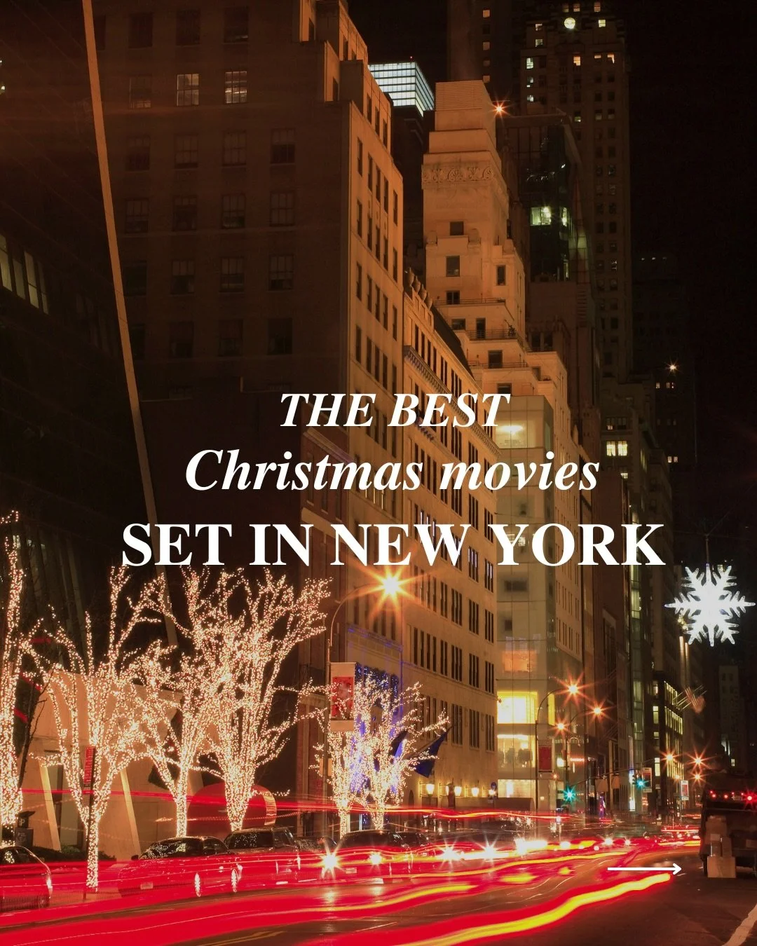 Is there any place more magical on screen during the holidays? 

We&rsquo;re cozying up tonight with a classic that turns the Big Apple into a winter wonderland✨🎄❄️

#NYCromcoms #christmasinNYC #holidaymovies