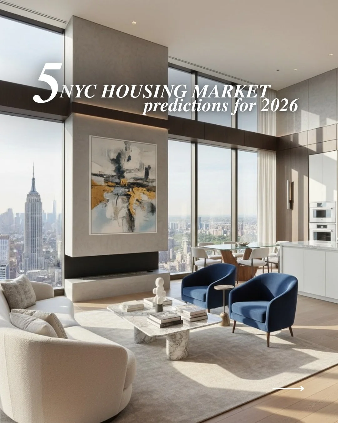 As NYC&rsquo;s housing market evolves, buyers, sellers, and renters will need to adapt quickly. Swipe to see StreetEasy&reg;&rsquo;s @streeteasy 5 predictions for the year ahead➡️

#nycrealestate #nychousing #nycmarket #realestatemarket2026 #housingt