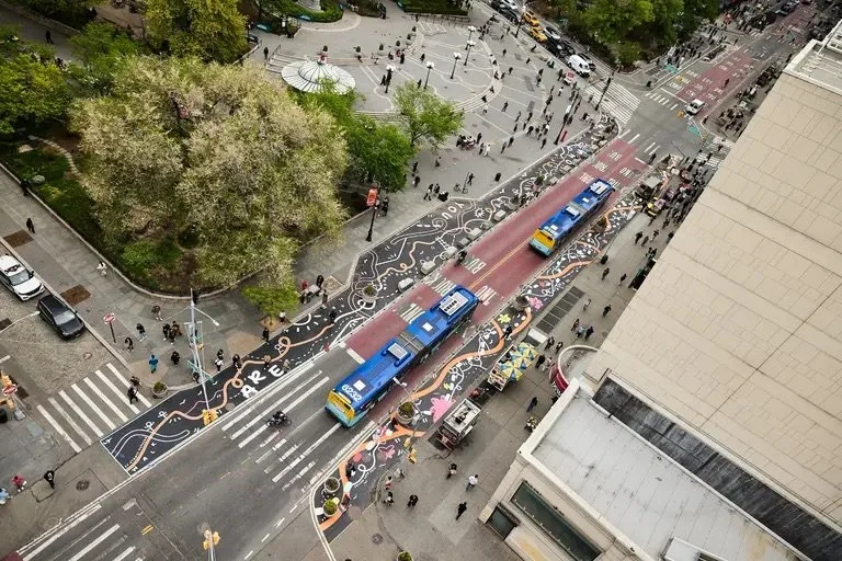 14th Street Busway Mural Urges New Yorkers To ‘Get Outside’