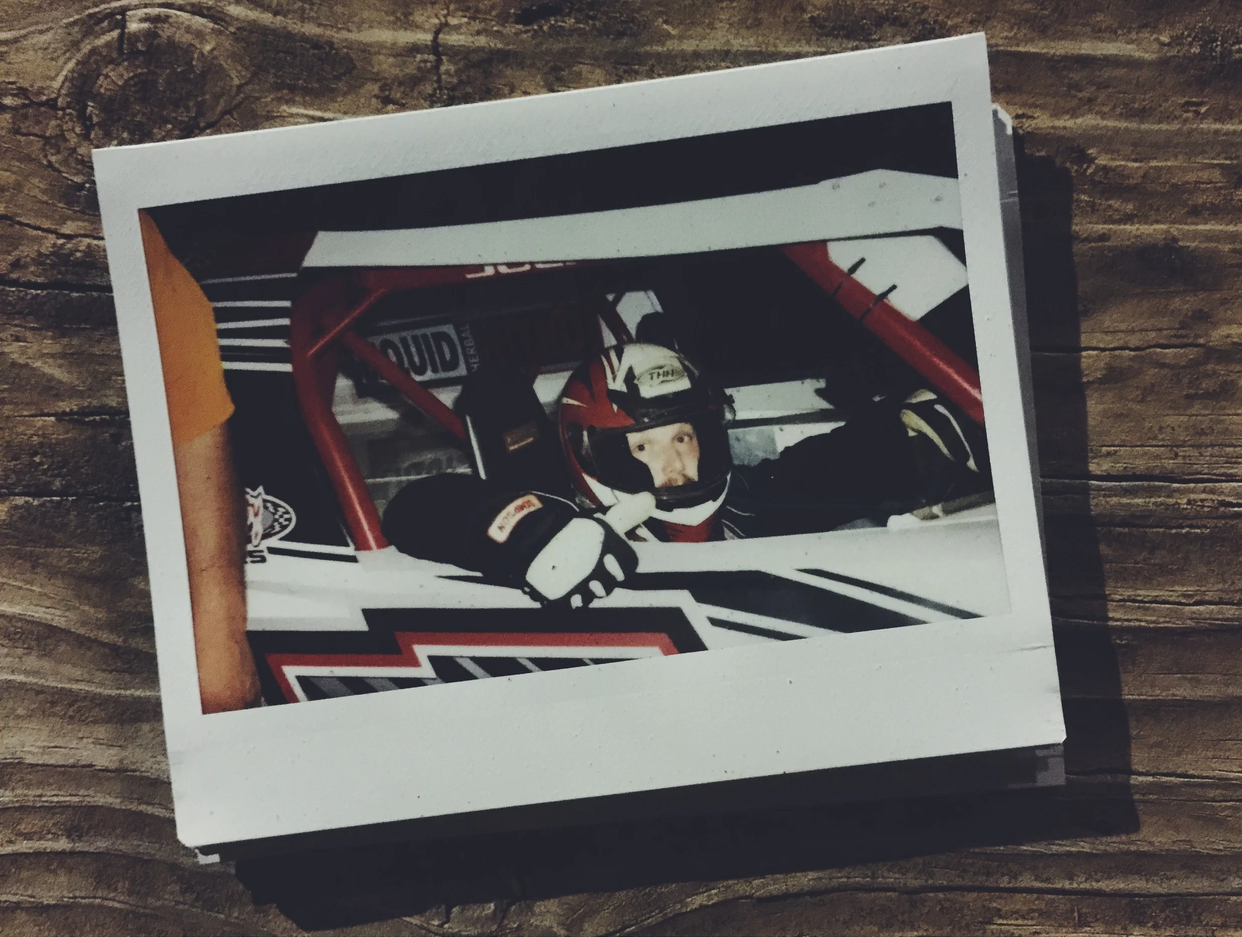   Photo:&nbsp;Maybe it is most important to communicate that I am after the experience. Portrait of myself (thanks, Mom) on Fuji Instax fun film on a NASCAR stock car ride along. You name it, let's do it! &nbsp;    If you could do anything in the wor