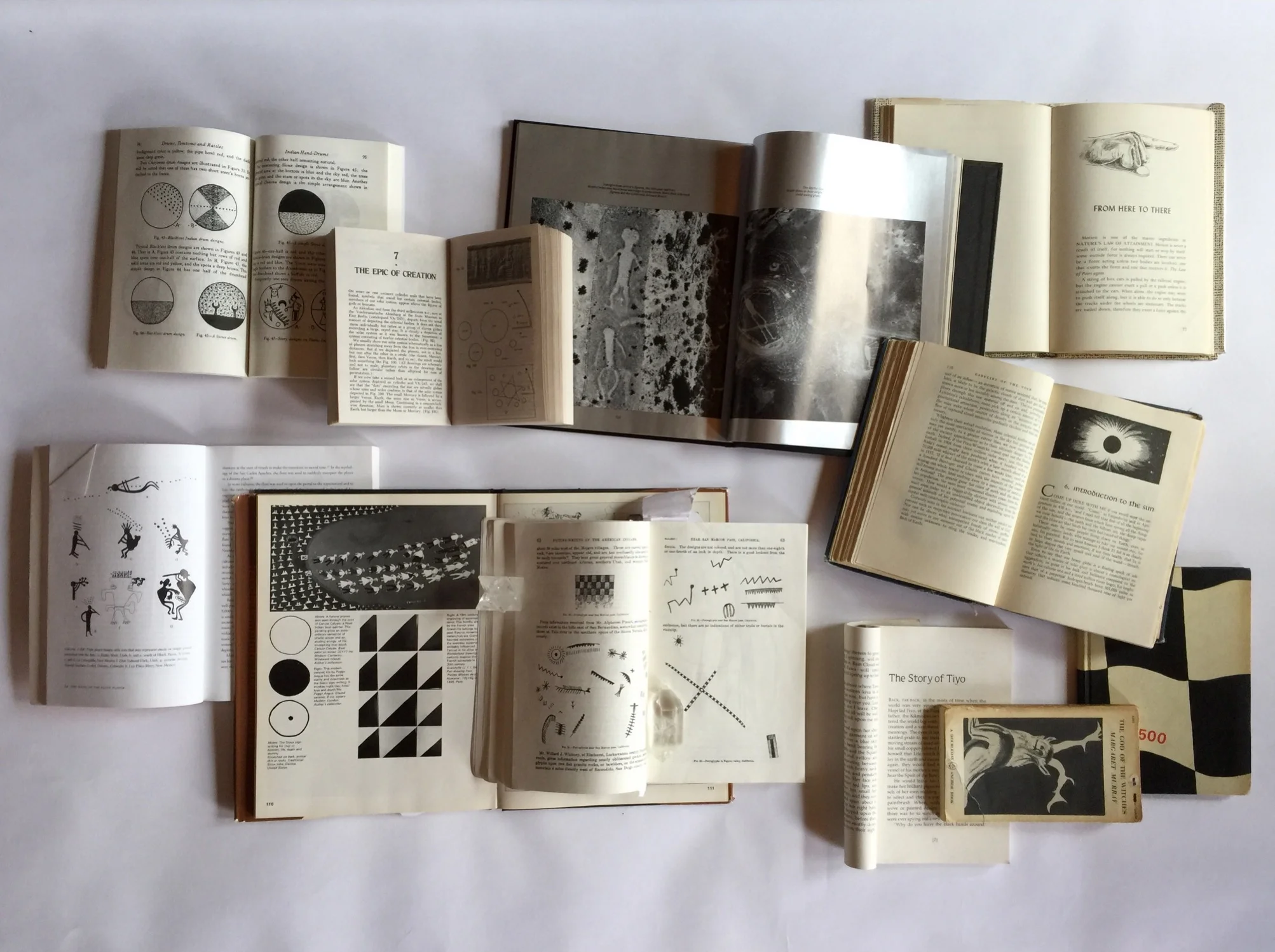   Photo:&nbsp;Assorted works on early art, the dawn of creation, early mythologies, and some alien folklore.    Are you following the path of a trailblazer or being guided by a mentor?   Elana Frankel has fostered in me a spirit to ACCEPT THE CHALLEN