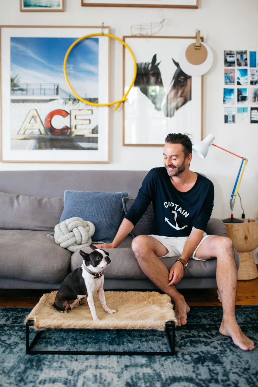 <i>Photo: Sophia my Boston Terrier and I at home</I>