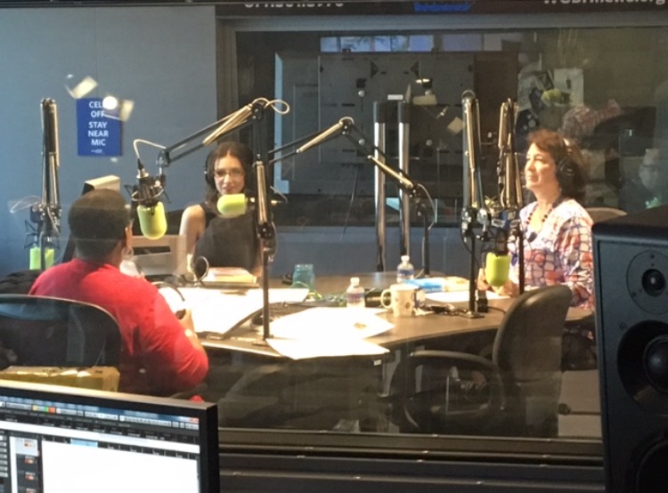 In the WBGH studio with host Callie Crossley and author Nancy Thayer. 