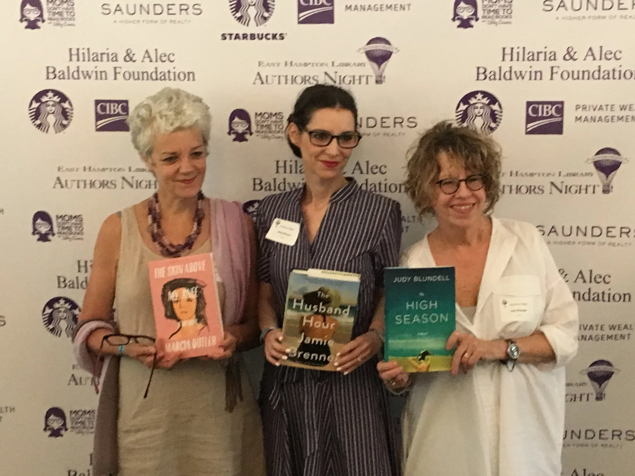 With my wonderful table mates Marcia Butler and Judy Blundell at Authors Night to benefit the East Hampton Library.