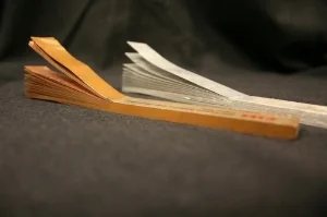 Individual layers of metal foil bond together to form a 3D part. Photo courtesy of Fabrisonic.