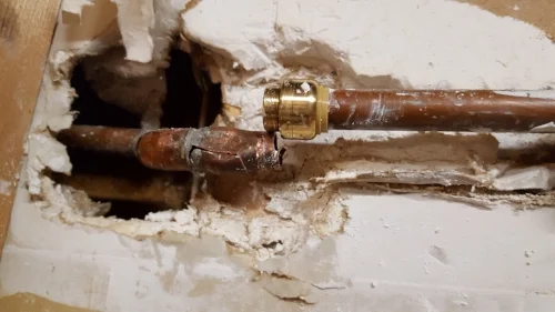 The temporary fix to my plumbing problem. 