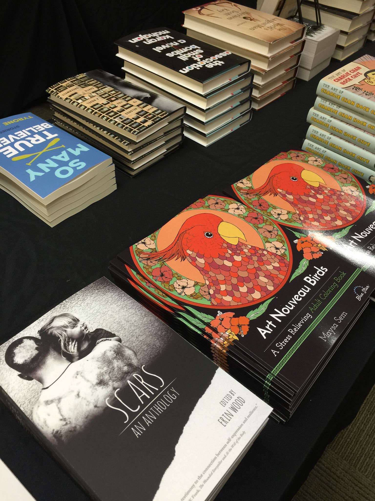 Scars was in good company on the Main Library sales tables at the 2016 Arkansas Literary Festival. 