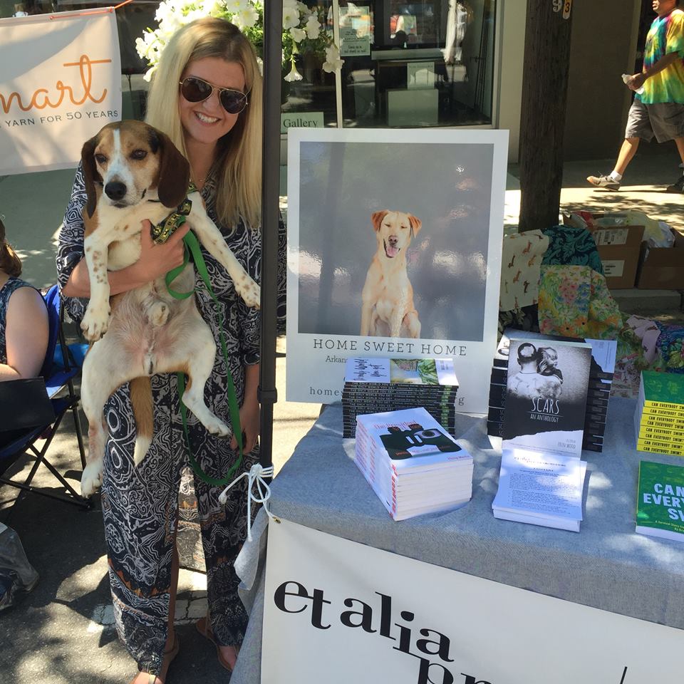 HOME SWEET HOME: Arkansas Rescue Dogs and Their Stories author Grace Vest and her resuce dog, Champ. 