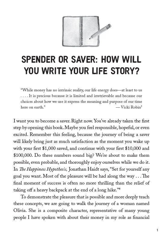 Chapter 1 Sample Page: Spender or Saver, How Will You Write Your Life Story?