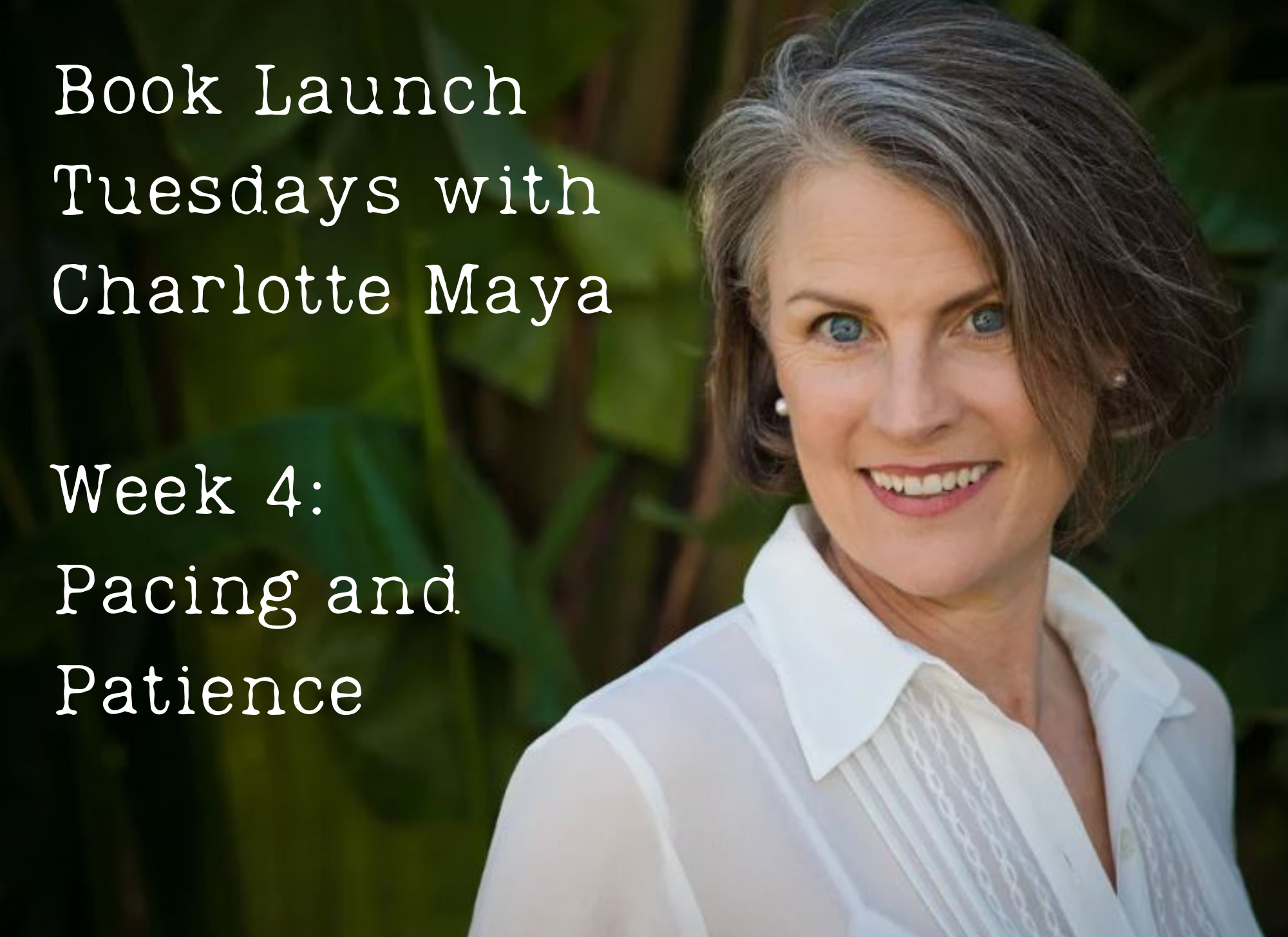 BOOK LAUNCH TUESDAYS WITH CHARLOTTE MAYA: Pacing and Patience — Et Alia ...