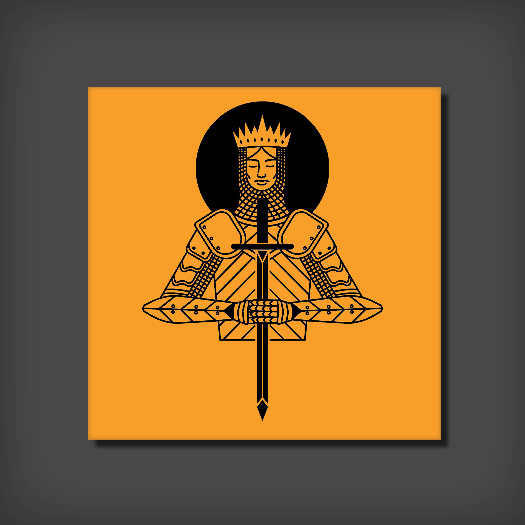 The Knight - Square Print