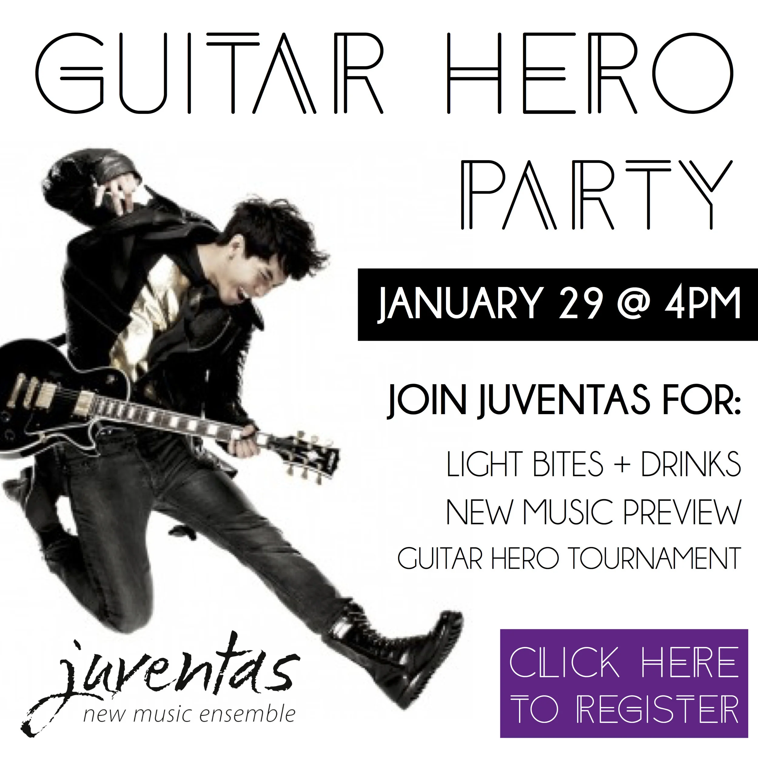 Digital invitation to a fundraising event for Juventas New Music Ensemble (2017)