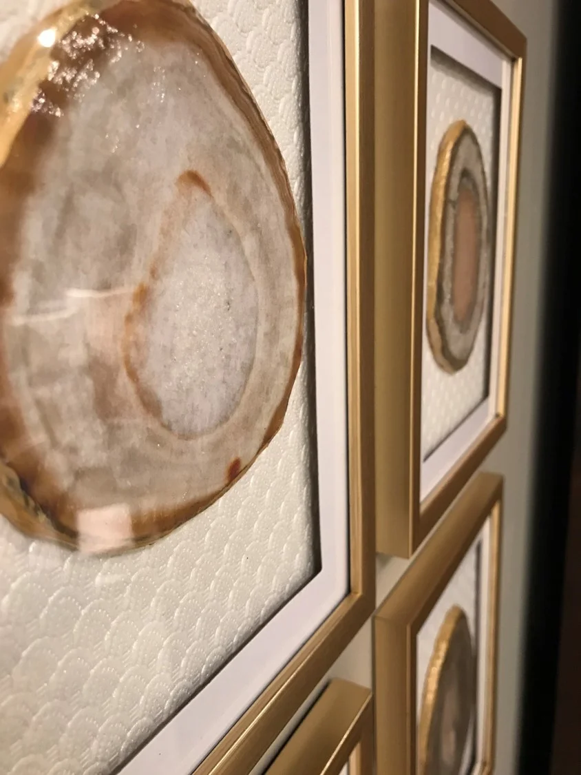 Gilded Edge Paper Agate Wall Art — Michael Helwig Interiors