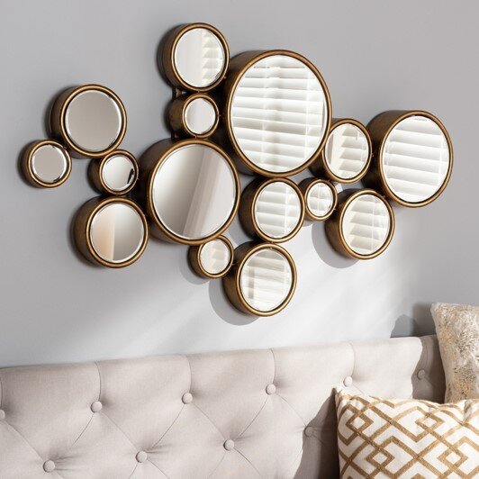 An amazing idea to use mirror tiles as decoration