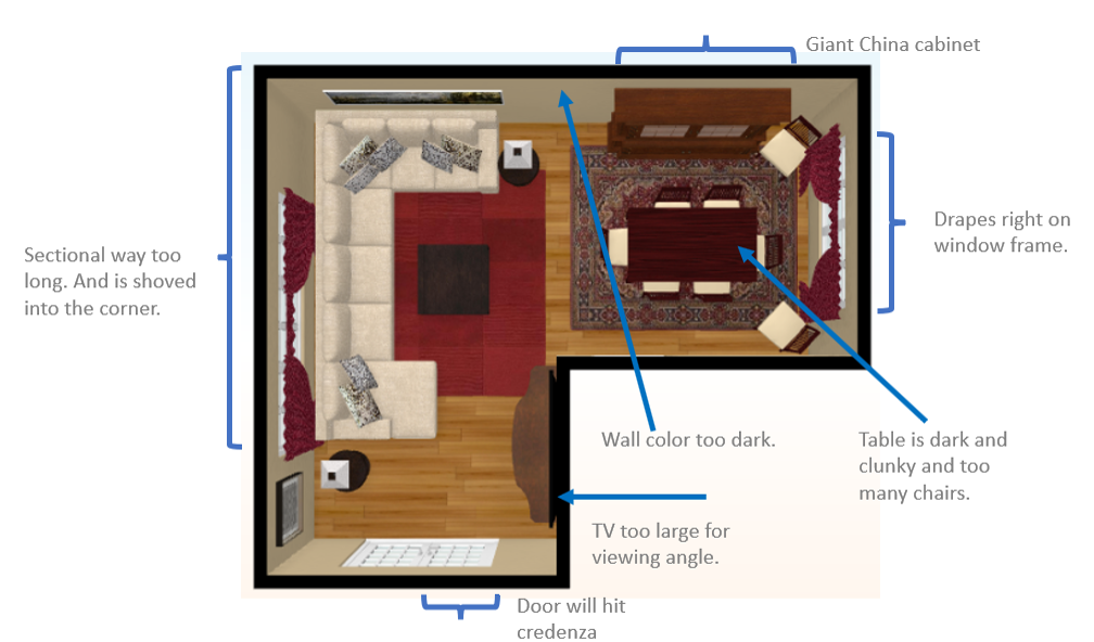 Narrow L Shaped Living Room Layout