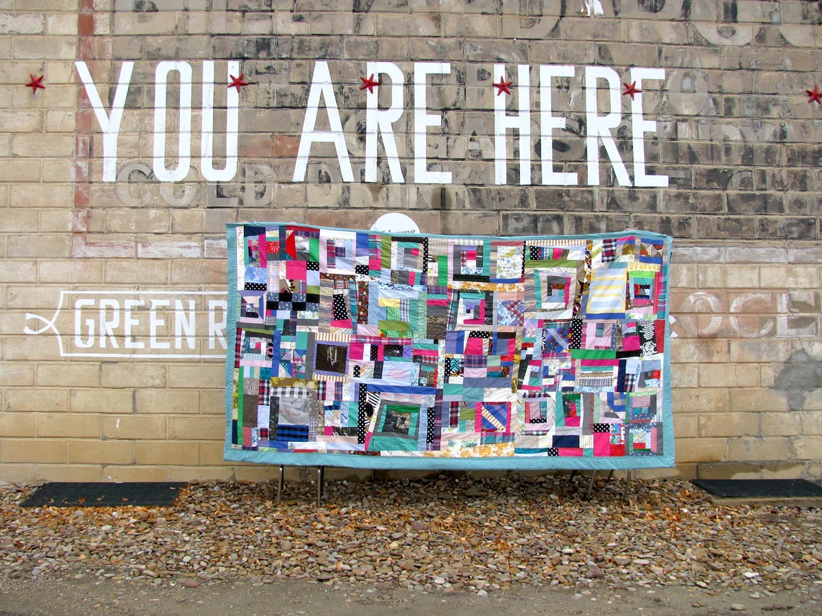 The final community quilt before going on display at the John Wesley Powell River History Museum