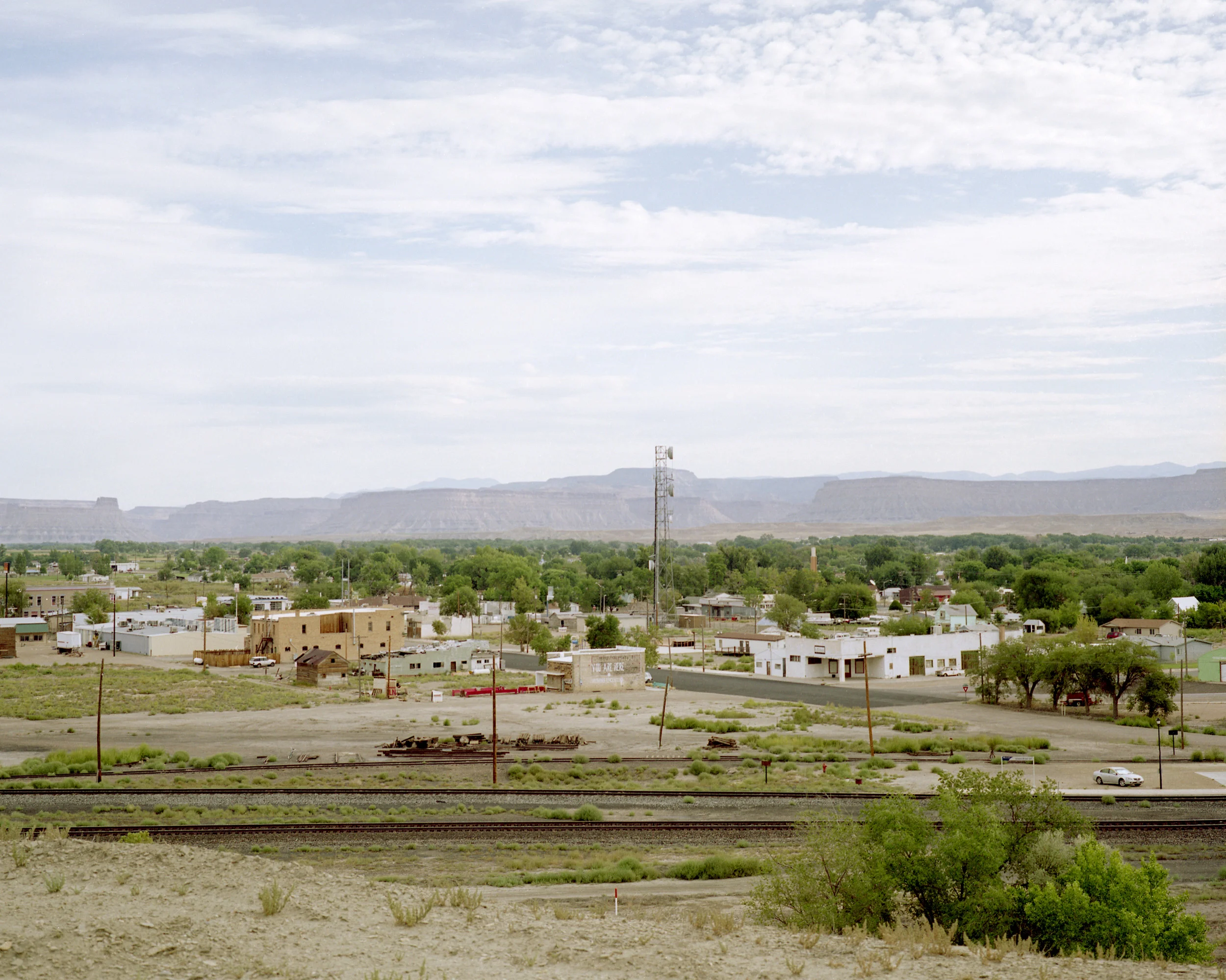 Downtown Green River from Monument Hill, 2011.