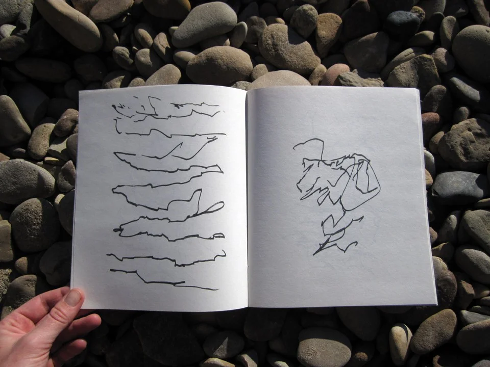 Road Maps is a series of drawings made during this outing. Technically Jack, DG, and the roads made these drawings. I just sat shotgun and held a pen to paper and looked out the window.