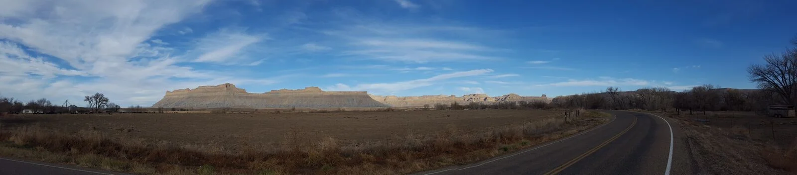 Battleship Butte seen from Long Street