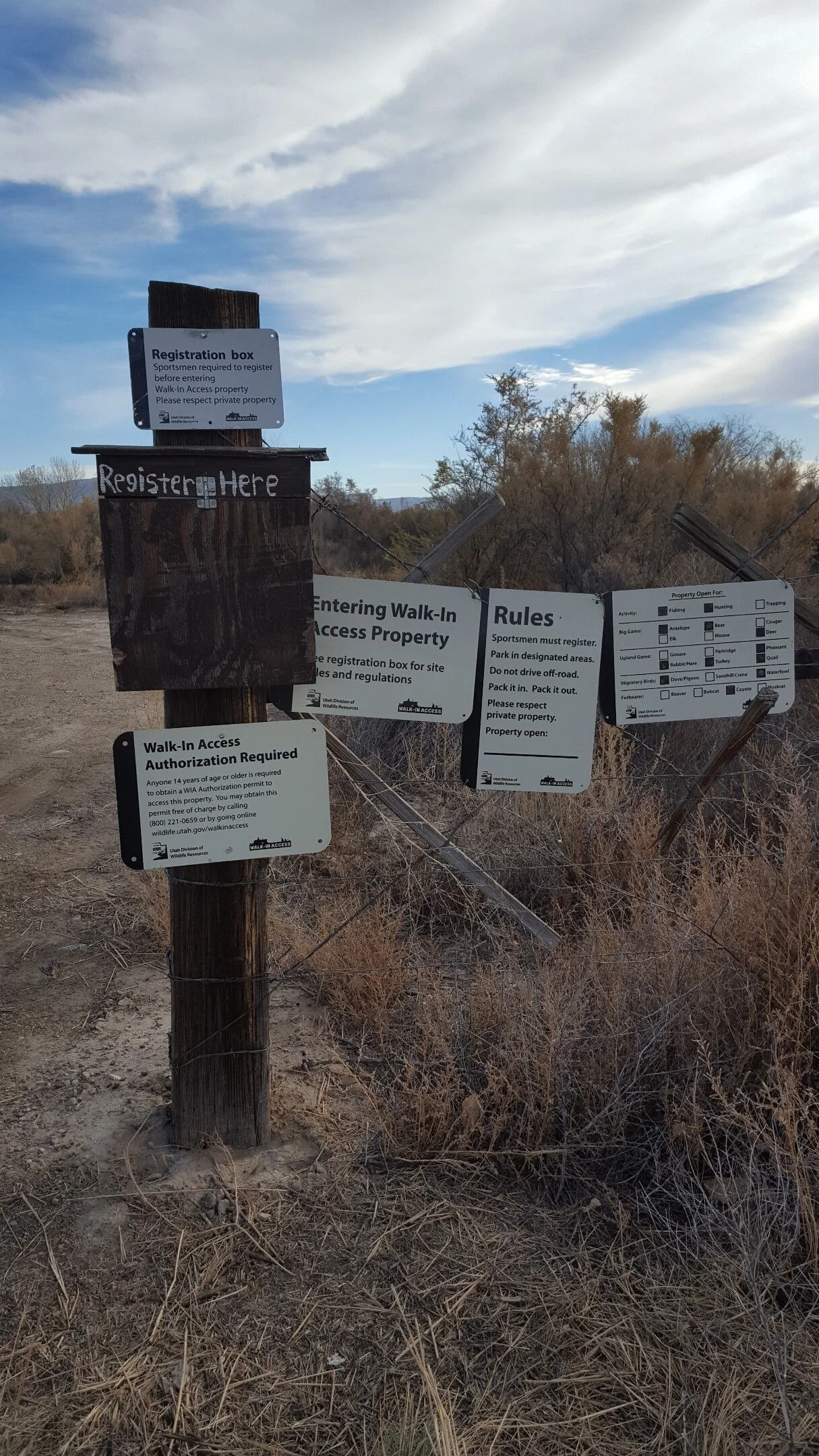 Private/Public partnership granting walk-in access to sportsmen