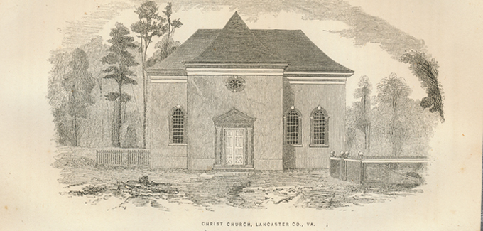 This circa 1857 drawing of Christ Church is the earliest known image of the structure. (Photo from the official Historic Christ Church website.