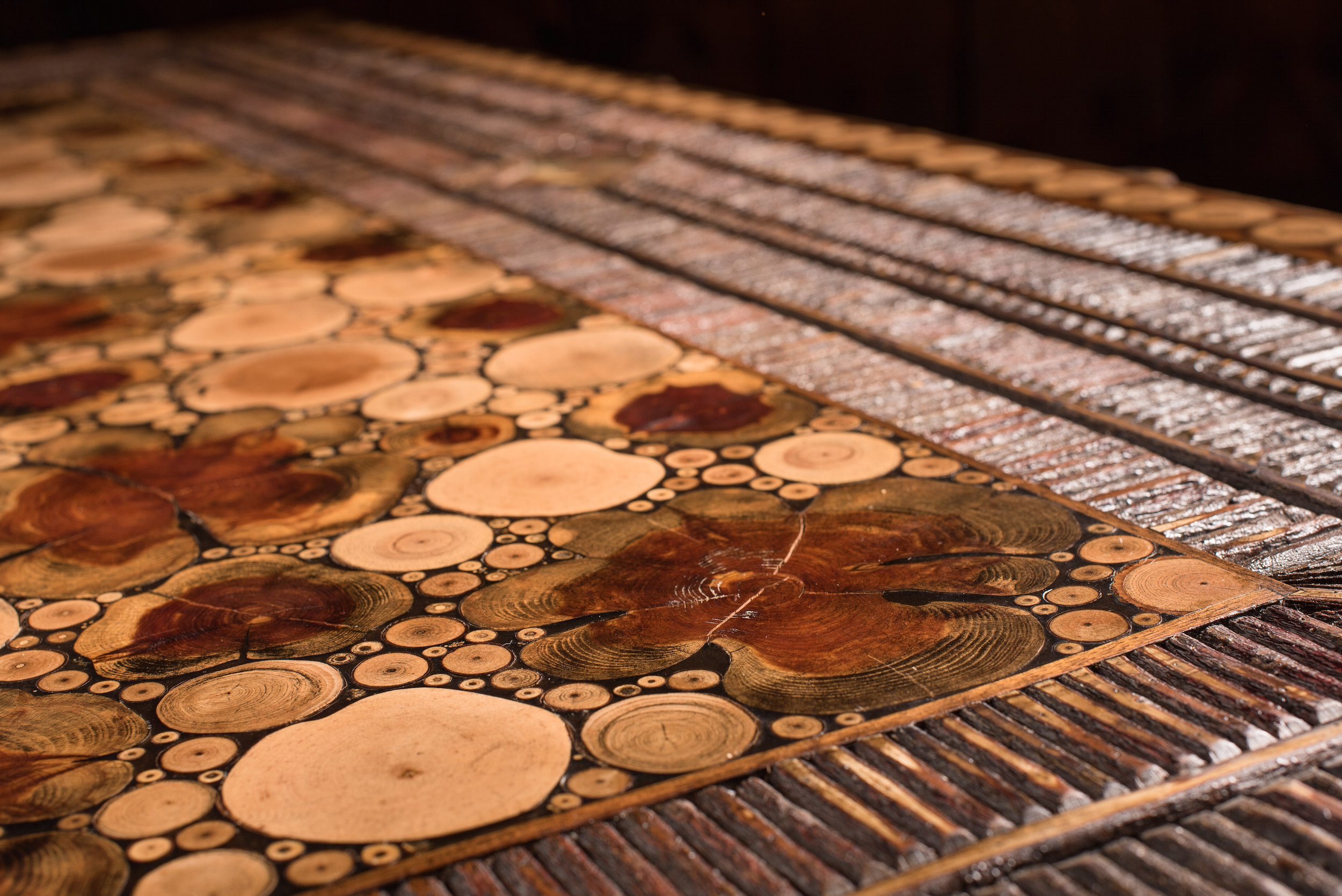 Sliced Twig 8-Top Dining Room Table