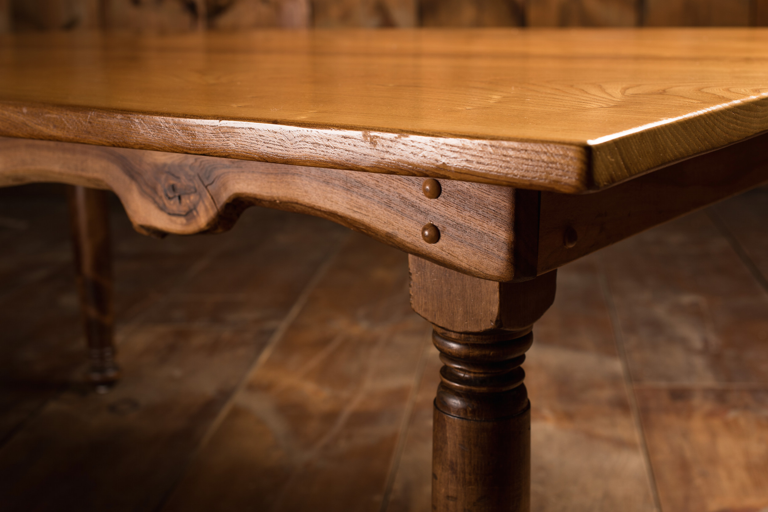 English Elm Dining Room Table