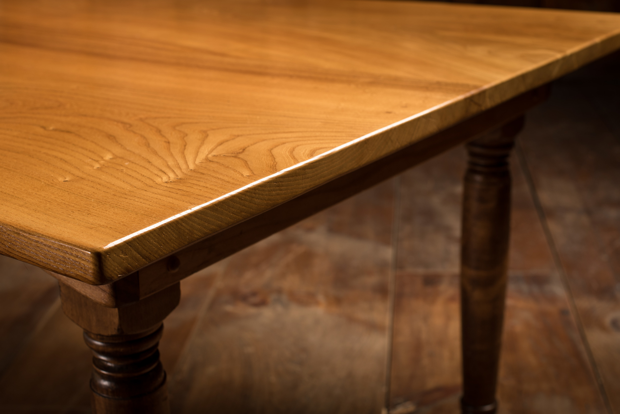 English Elm Dining Room Table