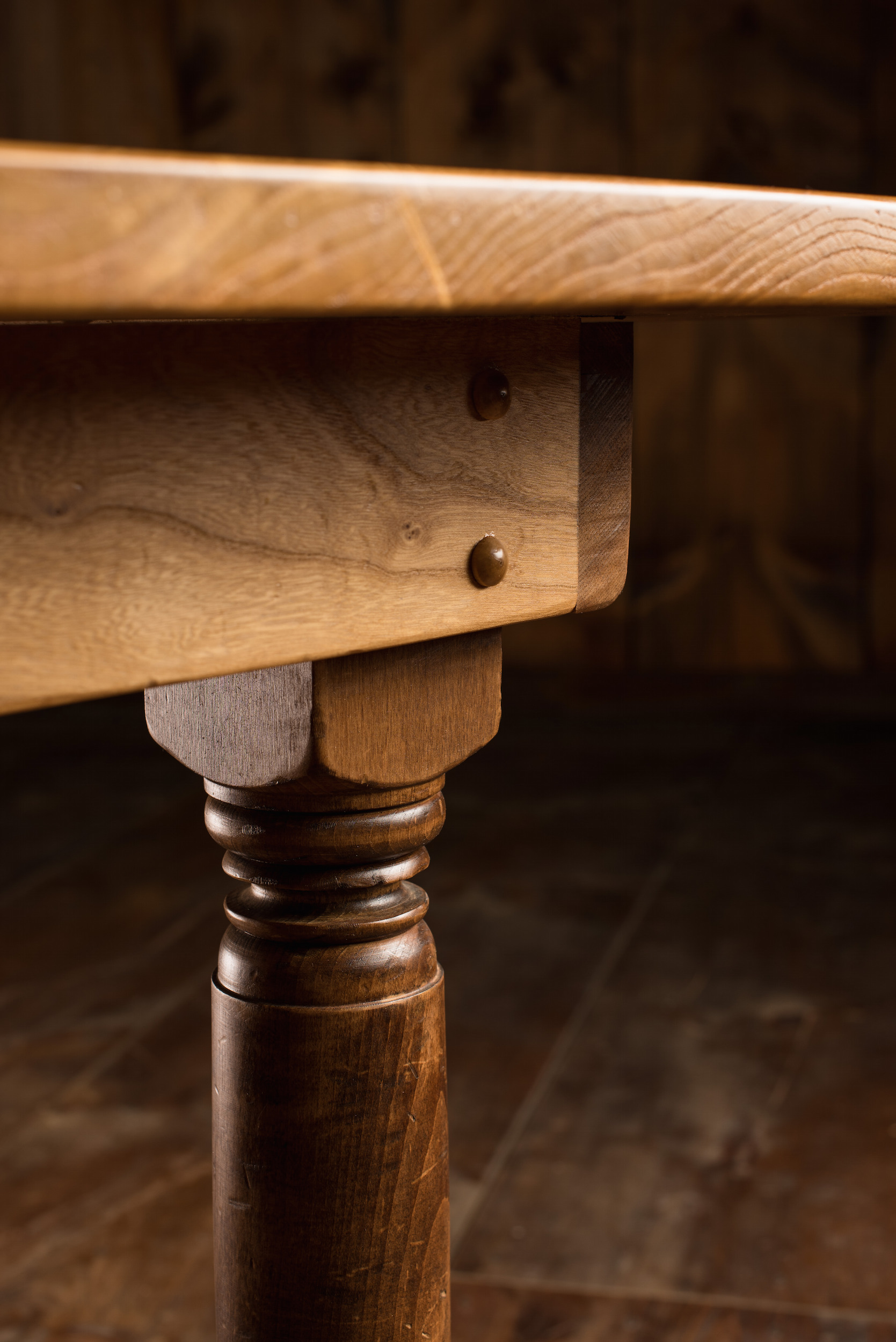 English Elm Dining Room Table
