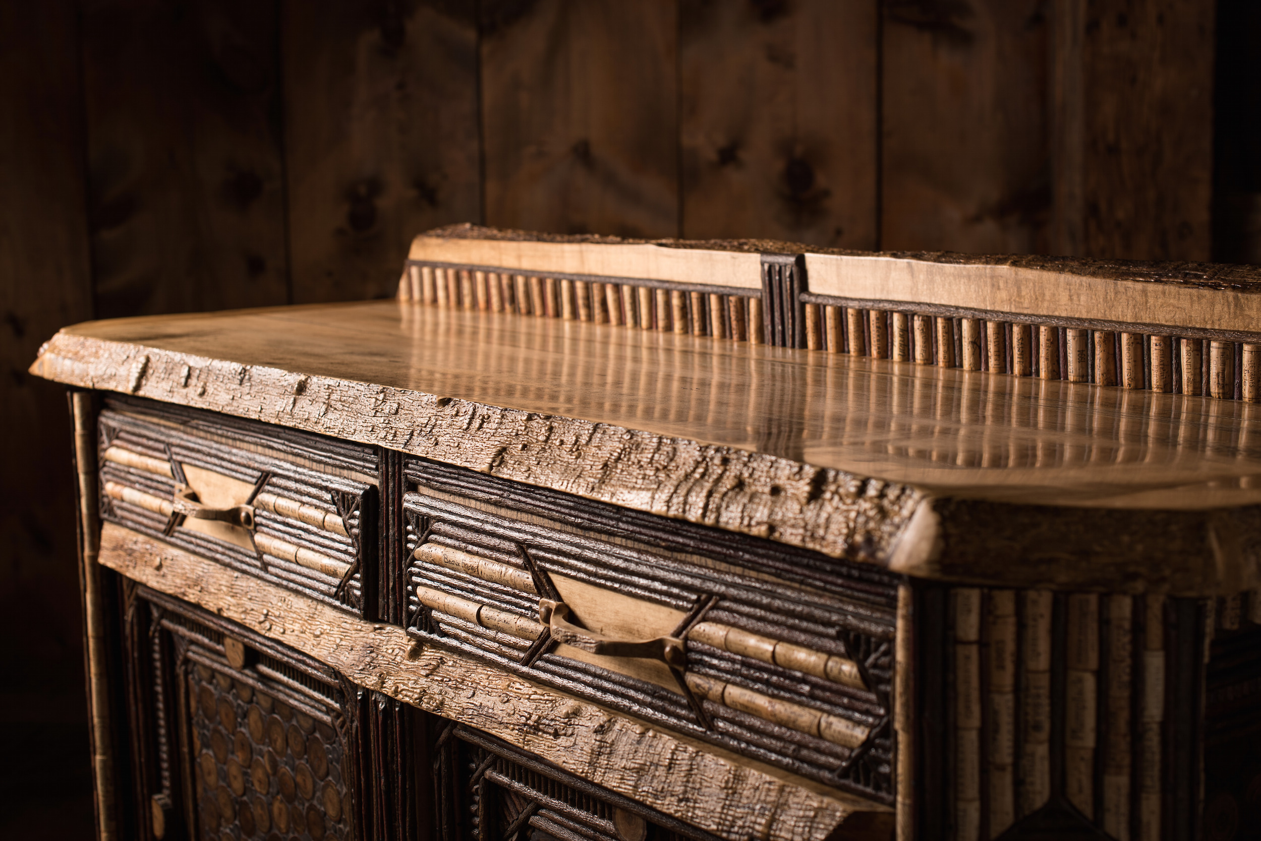 Corrugated Edge Maple Sideboard