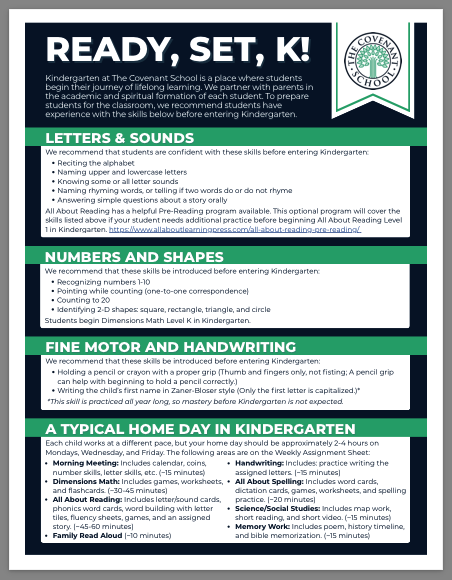Admissions — The Covenant School