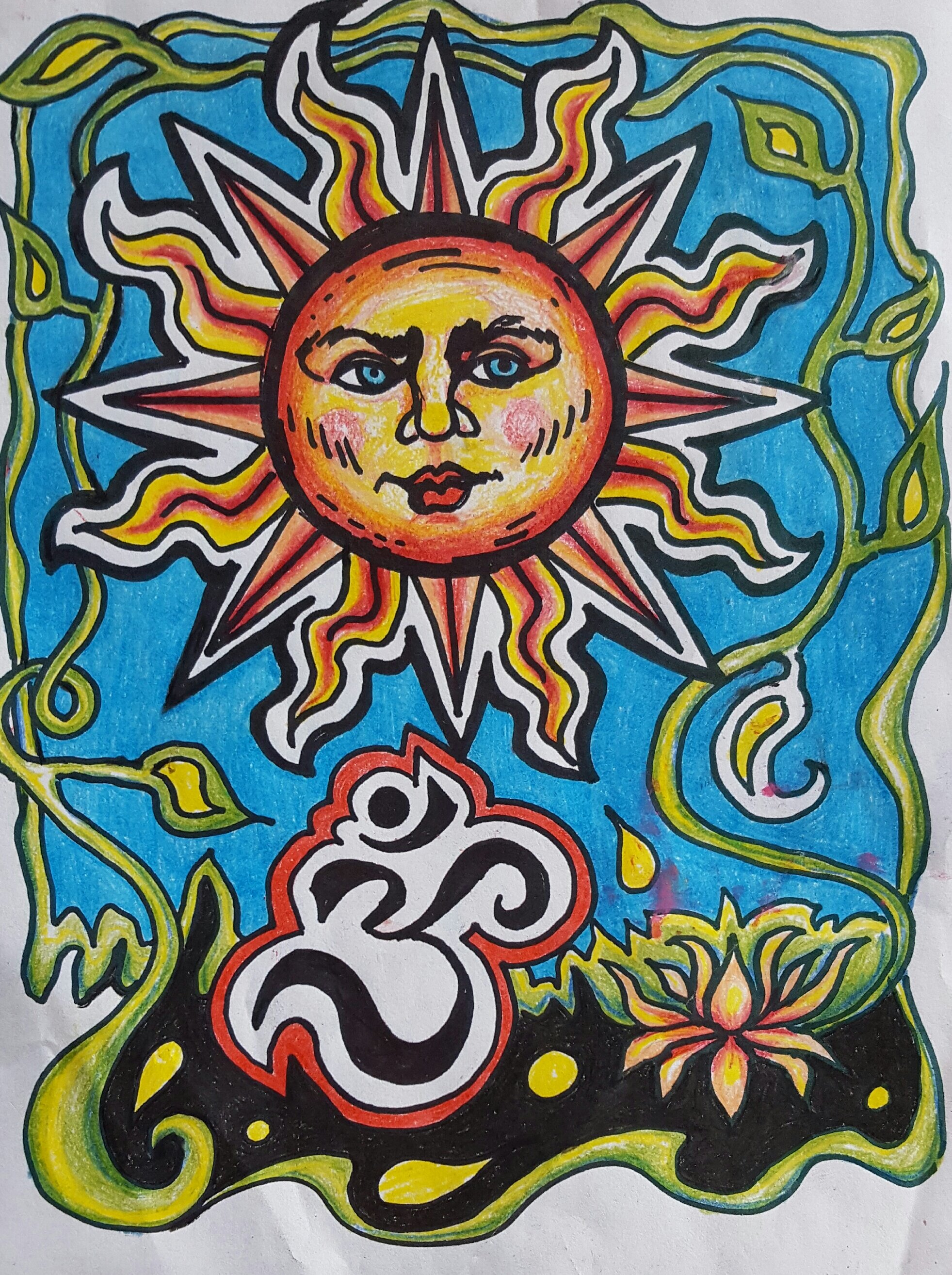 Sun Coloring Page Design