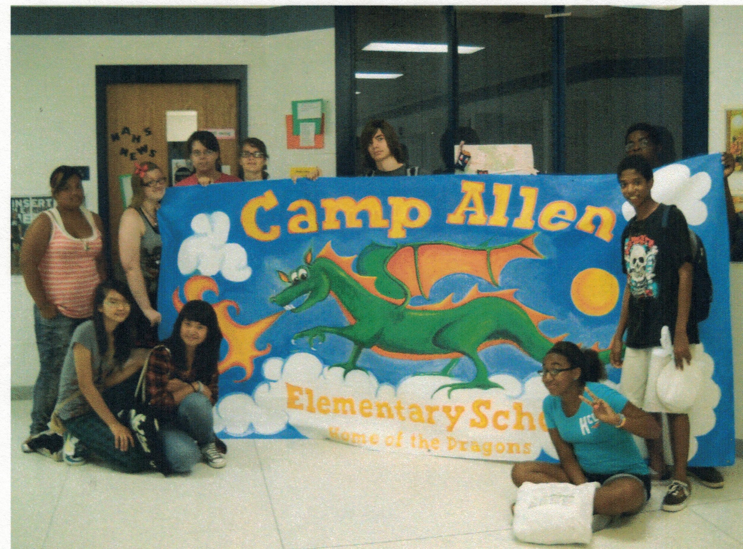 Camp Allen Elementary School Library Mural