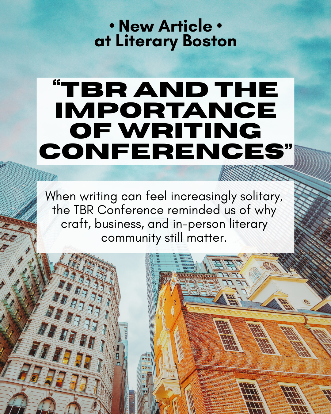TBR and the Importance of Writing Conferences